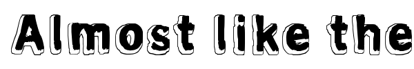 Almost like the blues font preview